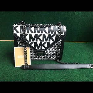 Whitney Large Logo-Embossed Leather Bag